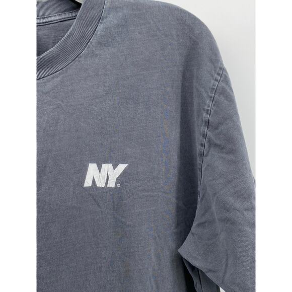 ONLYNY Men's Washed Gray Solid Crewneck Short Sleeve Casual T-Shirt SZ S - Picture 5 of 10